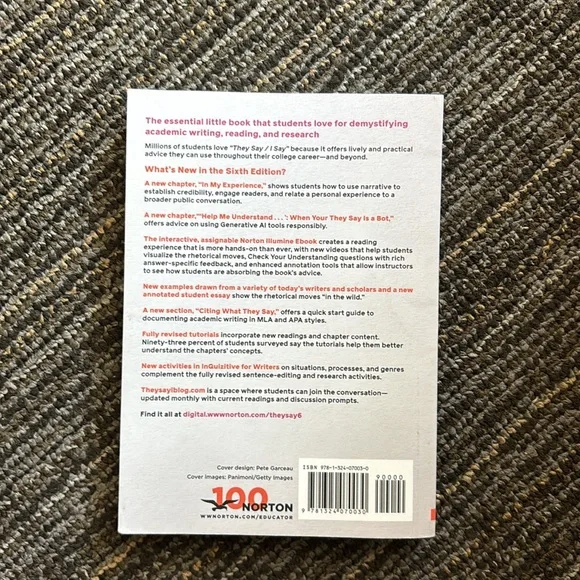 They Say I Say 6th Edition Book - Picture 2 of 2